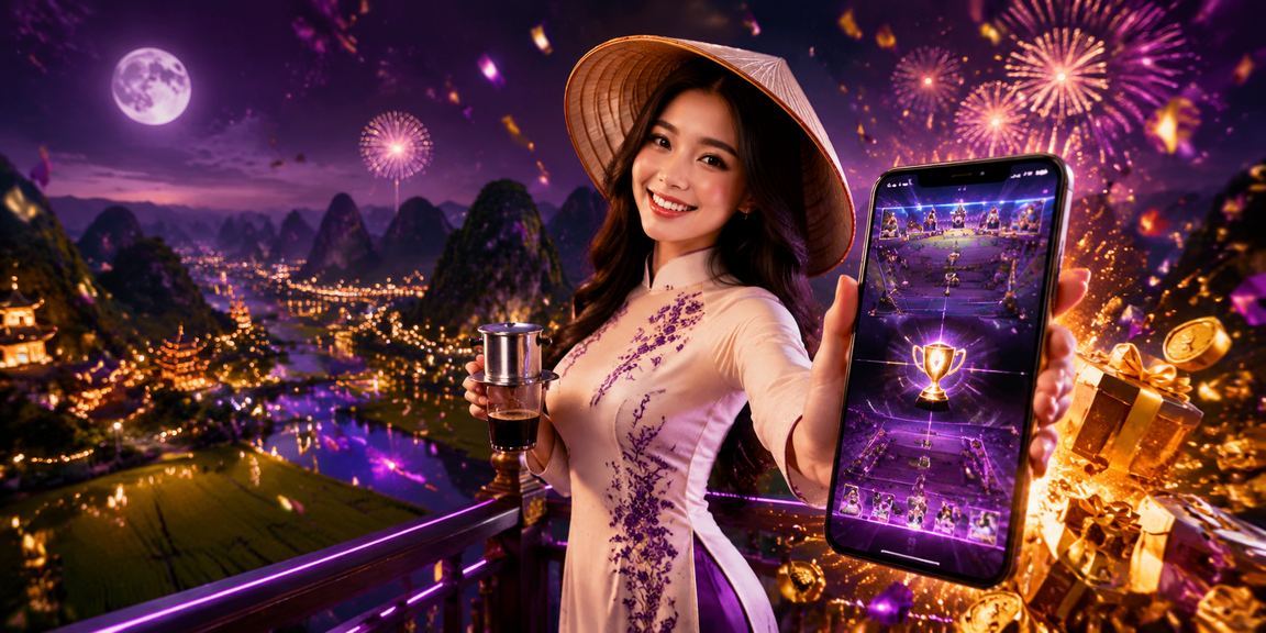 Người dùng thưởng thức cà phê ở Ninh Bình và chơi game trực tuyến
